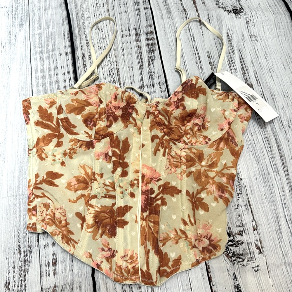 NWT Out from Under/ Urban Outfitters Floral Corset Top - S